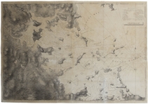 Large Map of Boston Harbor From 1775 by DesBarres -- An Important Map From Colonial History Showing Boston at the Start of the Revolutionary War